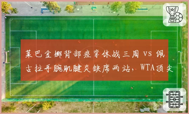 莱巴金娜背部痉挛休战三周 vs 佩古拉手腕肌腱炎缺席两站，WTA顶尖伤停周期对比